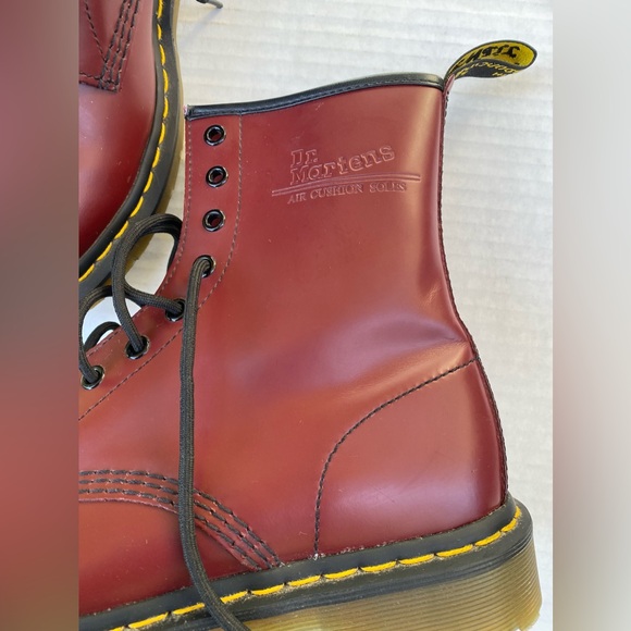Dr Martens 1460 Smooth Leather Cherry Red size 42 mens 8 women's 9.5 - Picture 14 of 16